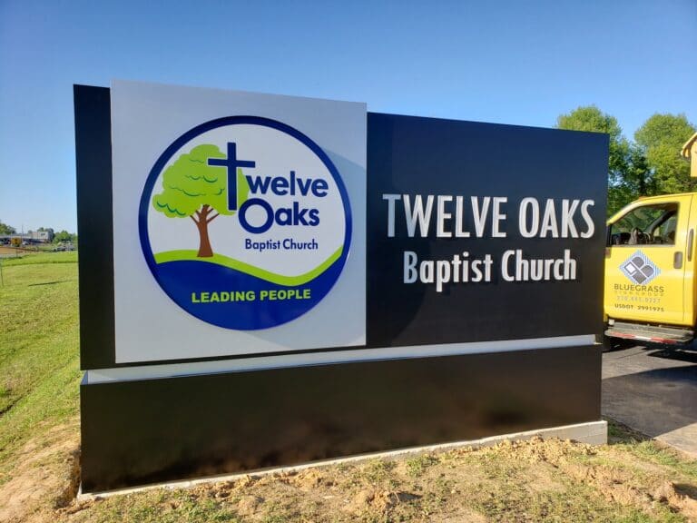 Sign for Twelve Oaks Baptist Church, Kentucky