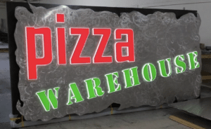 cabinet sign for pizza place, kentucky